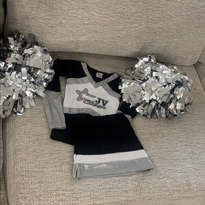 Youth Black & Silver Cheer Set -